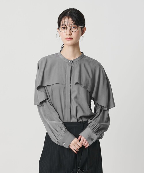 WEB限定 Wardrobe DAILY MINIMAL】フリルレイヤーブラウス