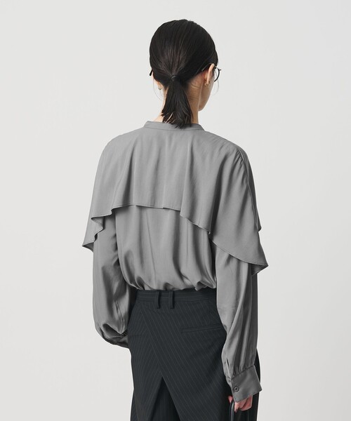 セール】【WEB限定 Wardrobe DAILY MINIMAL】フリルレイヤーブラウス