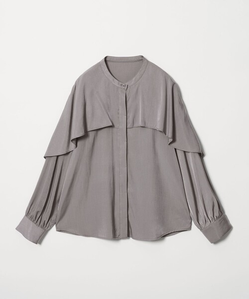 UNITED ARROWS ミニマルフリルシャツ 55SL グレー UNITED ARROWS ミニマルフリルシャツ 55SL グレー 【公式通販】