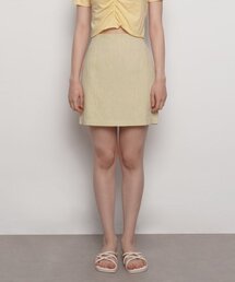 THE-ABON（エイボン）の「W27 america linen mini skirt yellow（スカート）」