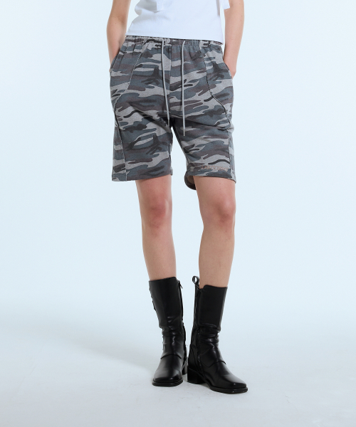 LARTIGENT(ラーティゼン)の「L11 CAMO LOGO SHORTS(GRAY)(その他パンツ・レディース・その他・FREE)」の2枚目の写真