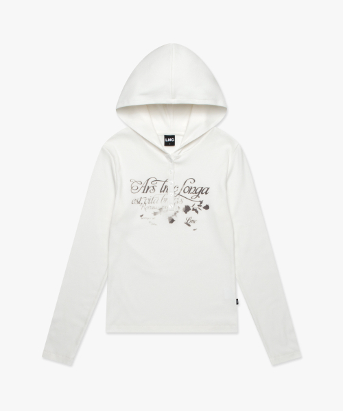 LMCの「WM BUTTON HOODED LONG SLV TEE white(Tシャツ/カットソー・レディース・その他・S/M)」の3枚目の写真