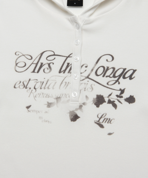 LMCの「WM BUTTON HOODED LONG SLV TEE white(Tシャツ/カットソー・レディース・その他・S/M)」の5枚目の写真