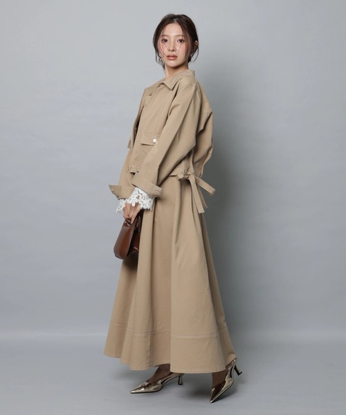 Apuweiser-riche(アプワイザーリッシェ)の「ステンカラーデニムブルゾン(その他アウター・レディース・ネイビー/キャメル・2/1)」の10枚目の写真