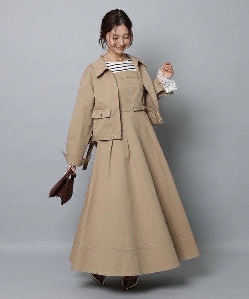 Apuweiser-riche(アプワイザーリッシェ)の「ステンカラーデニムブルゾン(その他アウター・レディース・ネイビー/キャメル・2/1)」の12枚目の写真