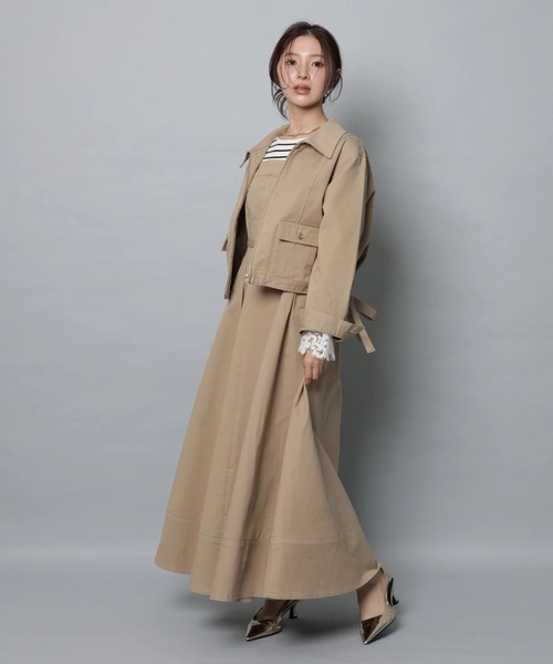 Apuweiser-riche(アプワイザーリッシェ)の「ステンカラーデニムブルゾン(その他アウター・レディース・ネイビー/キャメル・2/1)」の15枚目の写真