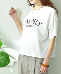 INTERPLANET | ミニ裏毛異素材切替プルオーバー(Tシャツ/カットソー)