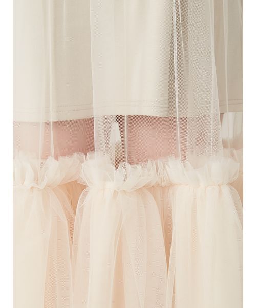 FRAY I.D（フレイアイディー）の「ボリュームギャザーチュールスカート（スカート・レディース・ブラック/ホワイト/ベージュ・0/1）」の11枚目の写真