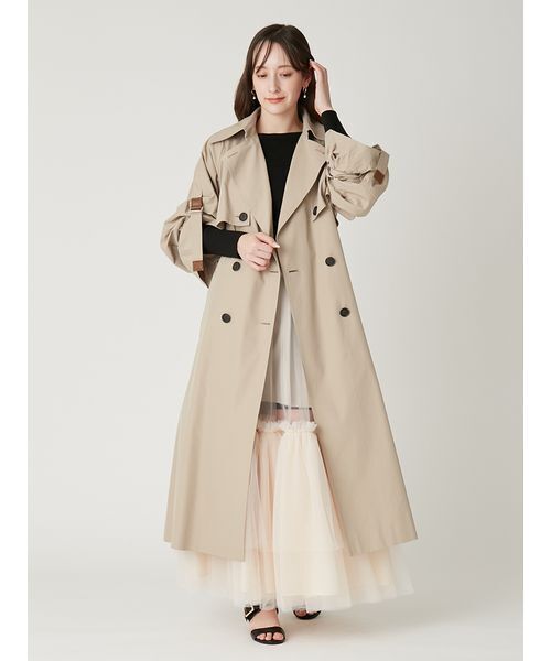 FRAY I.D（フレイアイディー）の「ボリュームギャザーチュールスカート（スカート・レディース・ブラック/ホワイト/ベージュ・0/1）」の15枚目の写真