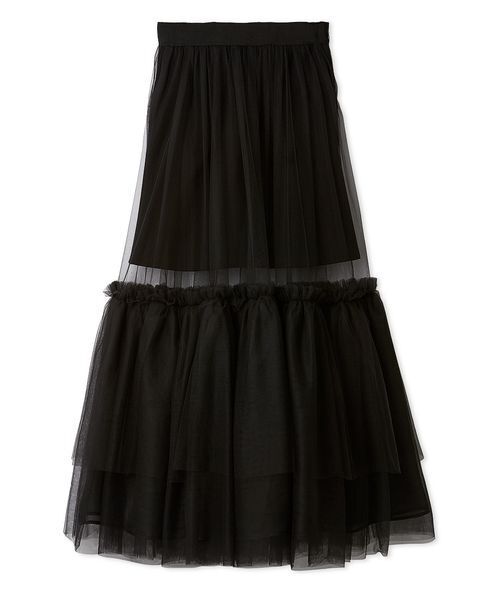 FRAY I.D（フレイアイディー）の「ボリュームギャザーチュールスカート（スカート・レディース・ブラック/ホワイト/ベージュ・0/1）」の18枚目の写真