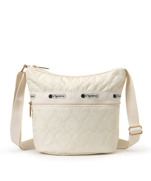 LeSportsac(レスポートサック)の「MINI BUCKET SHOULDER BAG エクリュハートデボス(ショルダーバッグ・レディース・ホワイト・FREE)」の1枚目の写真