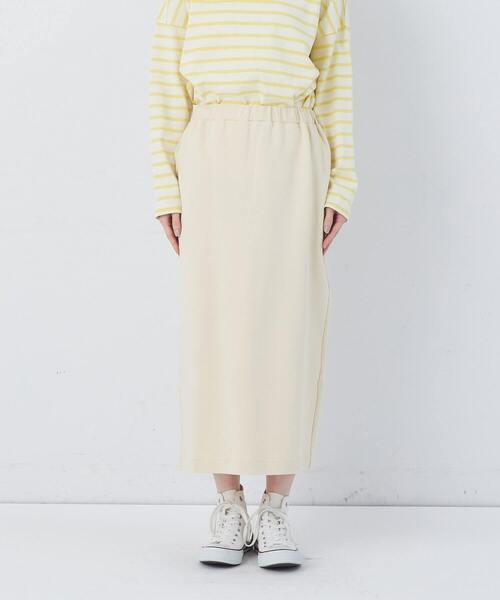 conges payes ADIEU TRISTESSE（コンジェ ペイエ アデュートリステス）の「ポンチストレートスカート（スカート・レディース・アイボリー/チャコールグレー/レッド・M/L）」の9枚目の写真