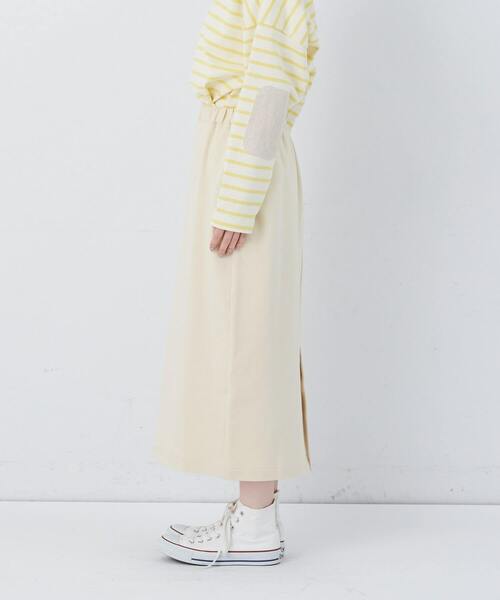 conges payes ADIEU TRISTESSE（コンジェ ペイエ アデュートリステス）の「ポンチストレートスカート（スカート・レディース・アイボリー/チャコールグレー/レッド・M/L）」の10枚目の写真