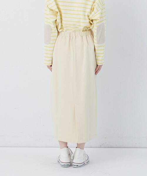 conges payes ADIEU TRISTESSE（コンジェ ペイエ アデュートリステス）の「ポンチストレートスカート（スカート・レディース・アイボリー/チャコールグレー/レッド・M/L）」の11枚目の写真