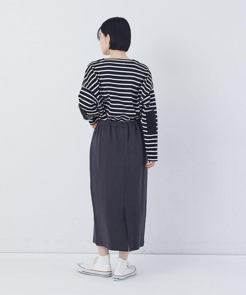 conges payes ADIEU TRISTESSE（コンジェ ペイエ アデュートリステス）の「ポンチストレートスカート（スカート・レディース・アイボリー/チャコールグレー/レッド・M/L）」の14枚目の写真