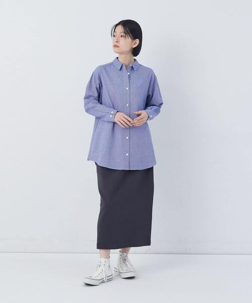 conges payes ADIEU TRISTESSE（コンジェ ペイエ アデュートリステス）の「ポンチストレートスカート（スカート・レディース・アイボリー/チャコールグレー/レッド・M/L）」の16枚目の写真