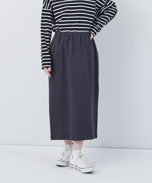 conges payes ADIEU TRISTESSE（コンジェ ペイエ アデュートリステス）の「ポンチストレートスカート（スカート・レディース・アイボリー/チャコールグレー/レッド・M/L）」の18枚目の写真