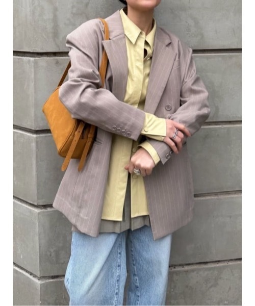 STYLEMIXER（スタイルミキサー）の「シームデザインテーラードジャケット（テーラードジャケット・レディース・ベージュ系その他/ブラック/サックスブルー・SMALL/MEDIUM）」の2枚目の写真