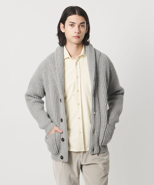 セール】【別注】＜WILLIAM LOCKIE＞ショールカラー カーディガン