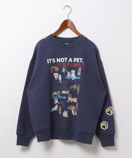 niko and...（ニコアンド）の「【ZOO ZOO ZOO FUUU!!】CAT＆DOGスウェット（スウェット・レディース・ネイビー/イエロー/ライトグレー・LARGE/MEDIUM）」の18枚目の写真