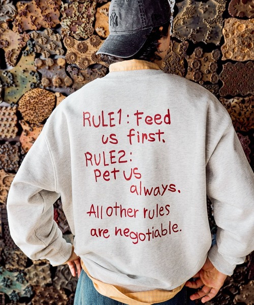 niko and...（ニコアンド）の「【ZOO ZOO ZOO FUUU!!】CAT＆DOGスウェット（スウェット・レディース・ネイビー/イエロー/ライトグレー・LARGE/MEDIUM）」の8枚目の写真