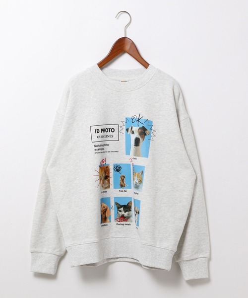 niko and...（ニコアンド）の「【ZOO ZOO ZOO FUUU!!】CAT＆DOGスウェット（スウェット・レディース・ネイビー/イエロー/ライトグレー・LARGE/MEDIUM）」の16枚目の写真