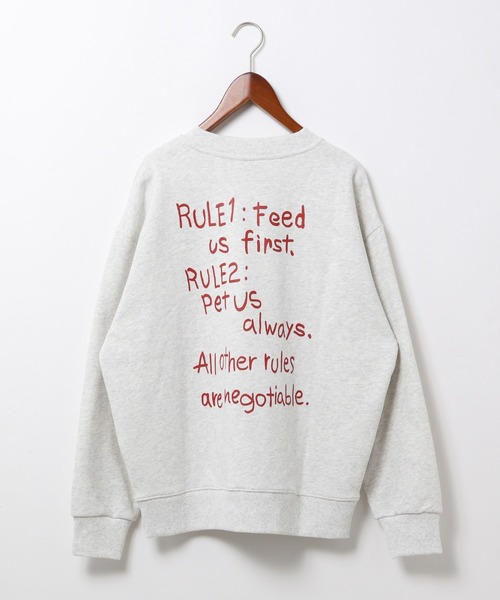 niko and...（ニコアンド）の「【ZOO ZOO ZOO FUUU!!】CAT＆DOGスウェット（スウェット・レディース・ネイビー/イエロー/ライトグレー・LARGE/MEDIUM）」の17枚目の写真