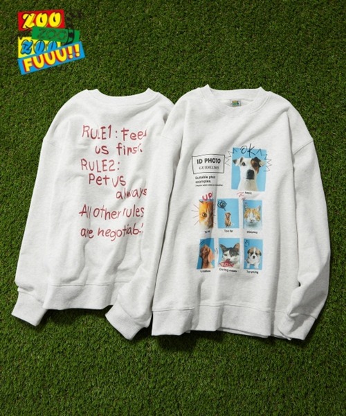 niko and...（ニコアンド）の「【ZOO ZOO ZOO FUUU!!】CAT＆DOGスウェット（スウェット・レディース・ネイビー/イエロー/ライトグレー・LARGE/MEDIUM）」の13枚目の写真