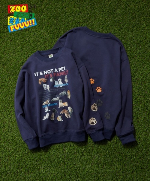 niko and...（ニコアンド）の「【ZOO ZOO ZOO FUUU!!】CAT＆DOGスウェット（スウェット・レディース・ネイビー/イエロー/ライトグレー・LARGE/MEDIUM）」の14枚目の写真