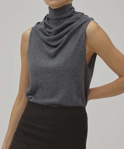 Highneck Drape Tanktop
