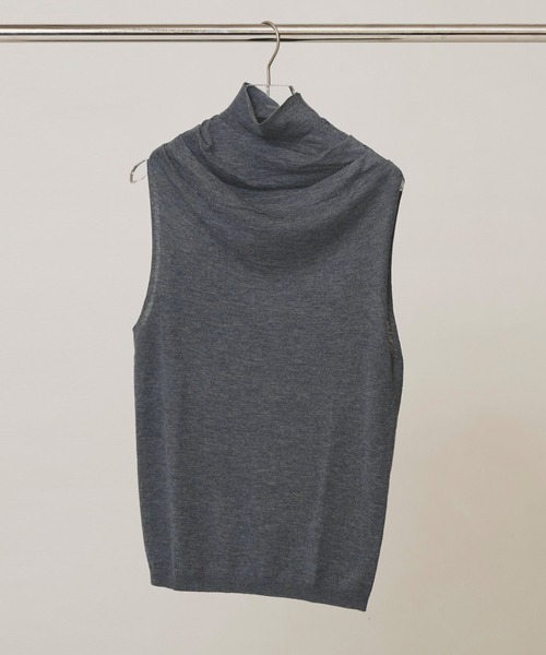 TODAYFUL(トゥデイフル)の「Highneck Drape Tanktop(タンクトップ・レディース・キャメル/チャコールグレー/ブラック・FREE)」の14枚目の写真