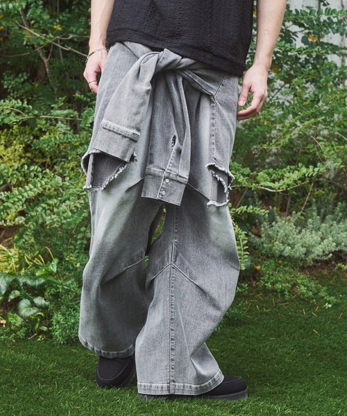 CASPER JOHN(キャスパージョン)の「Denim paleo pants/デニムパレオパンツ(デニムパンツ・メンズ・ブルー/グレー/ブラック・X-SMALL/LARGE/MEDIUM/SMALL)」の2枚目の写真