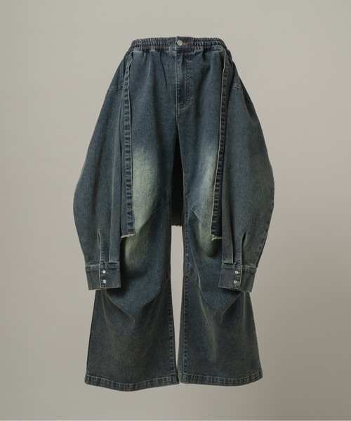 CASPER JOHN(キャスパージョン)の「Denim paleo pants/デニムパレオパンツ(デニムパンツ・メンズ・ブルー/グレー/ブラック・X-SMALL/LARGE/MEDIUM/SMALL)」の20枚目の写真