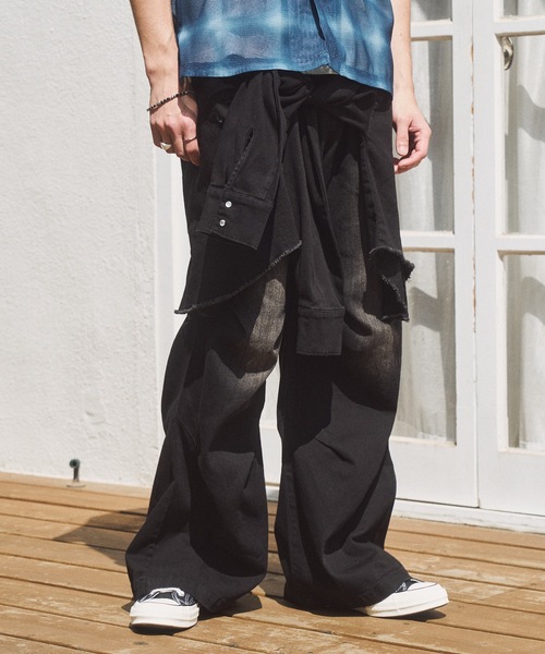 CASPER JOHN(キャスパージョン)の「Denim paleo pants/デニムパレオパンツ(デニムパンツ・メンズ・ブルー/グレー/ブラック・X-SMALL/LARGE/MEDIUM/SMALL)」の4枚目の写真