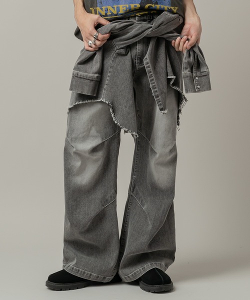 CASPER JOHN(キャスパージョン)の「Denim paleo pants/デニムパレオパンツ(デニムパンツ・メンズ・ブルー/グレー/ブラック・X-SMALL/LARGE/MEDIUM/SMALL)」の14枚目の写真
