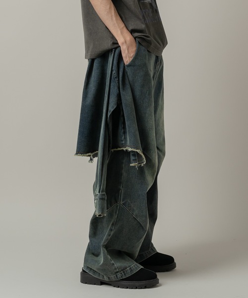 CASPER JOHN(キャスパージョン)の「Denim paleo pants/デニムパレオパンツ(デニムパンツ・メンズ・ブルー/グレー/ブラック・X-SMALL/LARGE/MEDIUM/SMALL)」の18枚目の写真