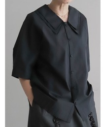 FIL DE FER（フィルデフェール）の「【予約】アイスコットンブロード ダブルカラーブラウス（シャツ/ブラウス）」