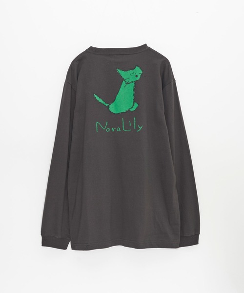 Nora Lily（ノラリリー）の「【Nora Lily】Drawing NEKO Print L/S Tee（Tシャツ/カットソー・メンズ・ネイビー/ブルー/ヘザーグレー/チャコールグレー/バーガンディー・LARGE）」の14枚目の写真