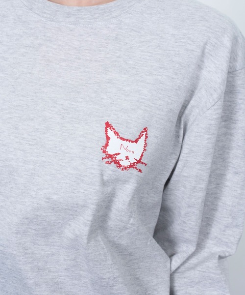 Nora Lily（ノラリリー）の「【Nora Lily】Drawing NEKO Print L/S Tee（Tシャツ/カットソー・メンズ・ネイビー/ブルー/ヘザーグレー/チャコールグレー/バーガンディー・LARGE）」の17枚目の写真