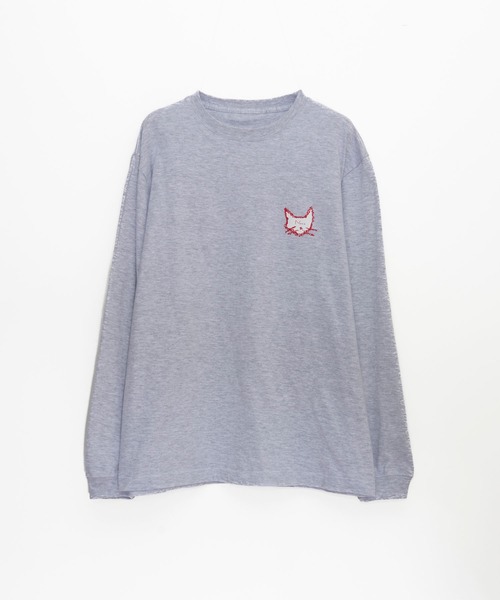Nora Lily（ノラリリー）の「【Nora Lily】Drawing NEKO Print L/S Tee（Tシャツ/カットソー・メンズ・ネイビー/ブルー/ヘザーグレー/チャコールグレー/バーガンディー・LARGE）」の20枚目の写真