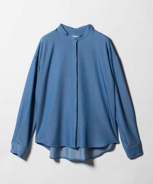 A DAY IN THE LIFE UNITED ARROWS(アデイインザライフユナイテッドアローズ)の「デニムライク ボウタイ バンドカラーブラウス <A DAY IN THE LIFE>(シャツ/ブラウス・レディース・コバルトブルー/ネイビー・FREE)」の12枚目の写真