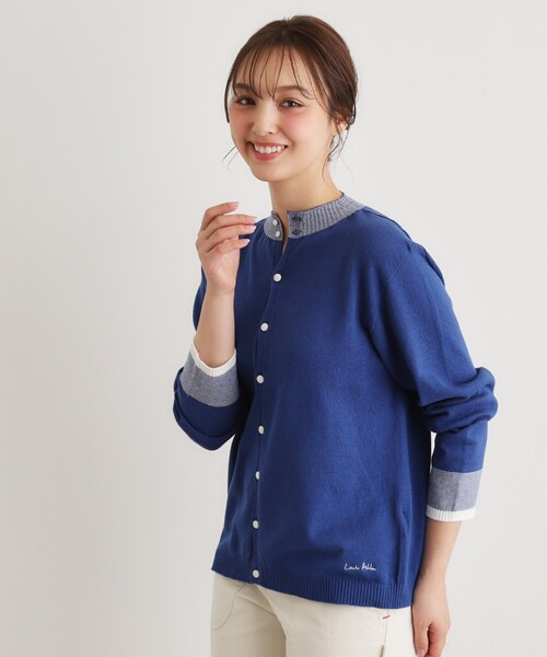 LAURA ASHLEY(ローラアシュレイ)の「【人気デザイン!日本製/ロゴ刺繍入り/ワンマイルウエア】コットン ニットカーディガン(カーディガン/ボレロ・レディース・グリーン系その他4/ブルー系2/アイボリー系2・38)」の12枚目の写真
