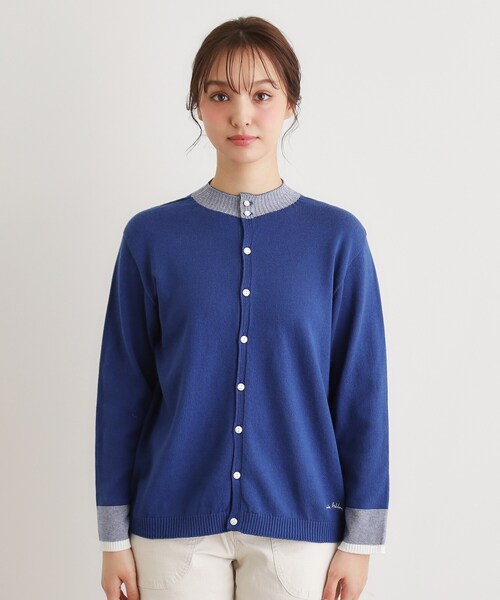 LAURA ASHLEY(ローラアシュレイ)の「【人気デザイン!日本製/ロゴ刺繍入り/ワンマイルウエア】コットン ニットカーディガン(カーディガン/ボレロ・レディース・グリーン系その他4/ブルー系2/アイボリー系2・38)」の16枚目の写真