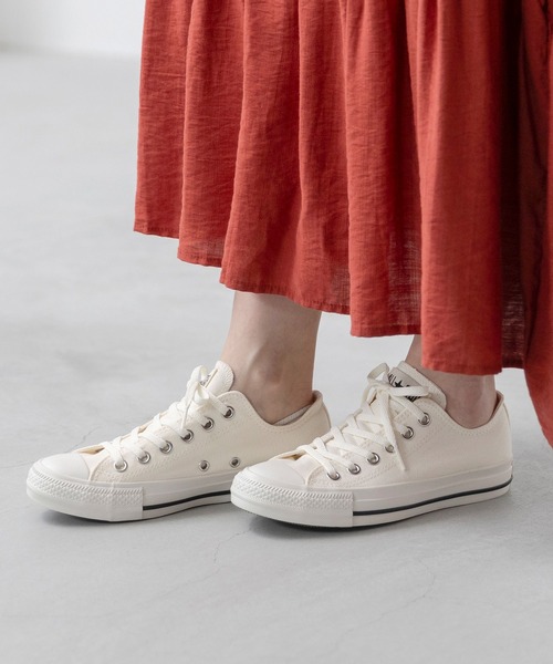 CONVERSE（コンバース）の「CONVERSE ALL STAR WASHEDCANVAS OX コンバース オールスター ウォッシュドキャンバス ローカット スニーカー（スニーカー・レディース・イエロー/グリーン/ホワイト・22.5cm/24.0cm/24.5cm/23.0cm/23.5cm/25.0cm/25.5cm/26.0cm/22.0cm）」の4枚目の写真