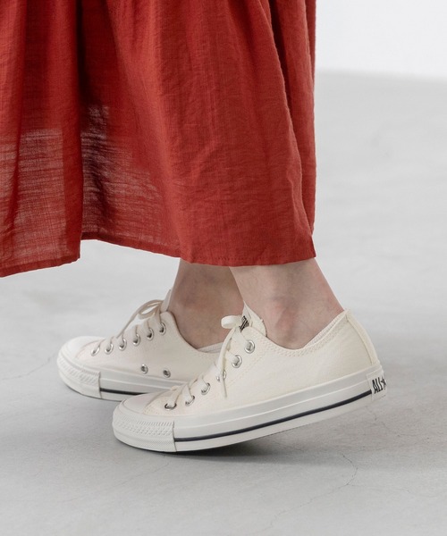 CONVERSE（コンバース）の「CONVERSE ALL STAR WASHEDCANVAS OX コンバース オールスター ウォッシュドキャンバス ローカット スニーカー（スニーカー・レディース・イエロー/グリーン/ホワイト・22.5cm/24.0cm/24.5cm/23.0cm/23.5cm/25.0cm/25.5cm/26.0cm/22.0cm）」の5枚目の写真