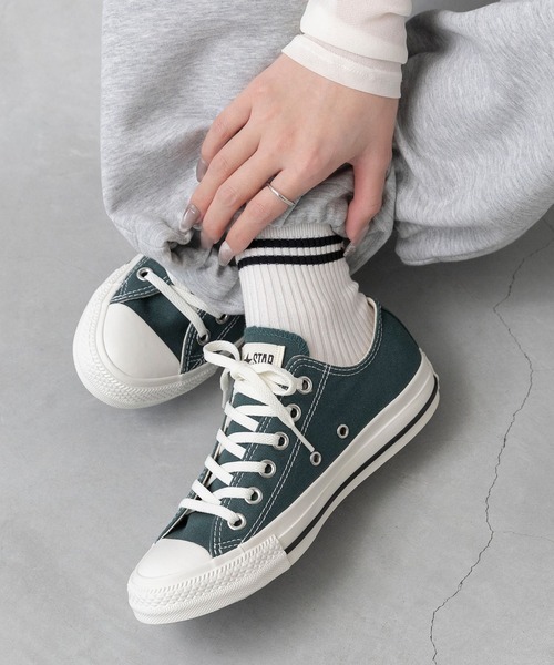 CONVERSE（コンバース）の「CONVERSE ALL STAR WASHEDCANVAS OX コンバース オールスター ウォッシュドキャンバス ローカット スニーカー（スニーカー・レディース・イエロー/グリーン/ホワイト・22.5cm/24.0cm/24.5cm/23.0cm/23.5cm/25.0cm/25.5cm/26.0cm/22.0cm）」の11枚目の写真