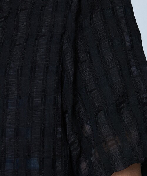 5351 POUR LES HOMMES（ゴーサンゴーイチプールオム）の「【コンビネーション】シアー チェック 半袖シャツ（シャツ/ブラウス・メンズ・ブラック/ネイビー・50/48/46/44）」の9枚目の写真