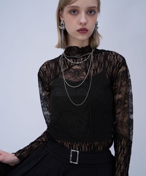 HARE(ハレ)の「ドッキングレースシアートップス(HARE)(Tシャツ/カットソー・レディース・ブラック/ホワイト/グリーン・FREE)」の10枚目の写真