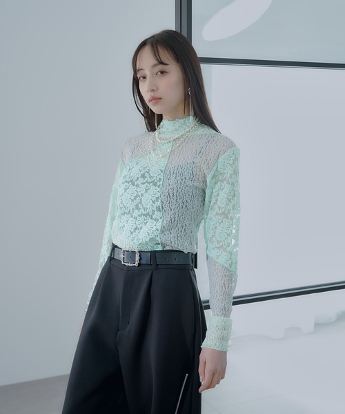 HARE(ハレ)の「ドッキングレースシアートップス(HARE)(Tシャツ/カットソー・レディース・ブラック/ホワイト/グリーン・FREE)」の11枚目の写真