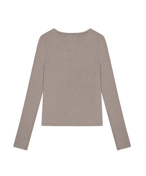 ROCKCAKE(ロックケーキ)の「Syndicate Henly Neck Top - Mocha(Tシャツ/カットソー・レディース・その他・SMALL)」の3枚目の写真